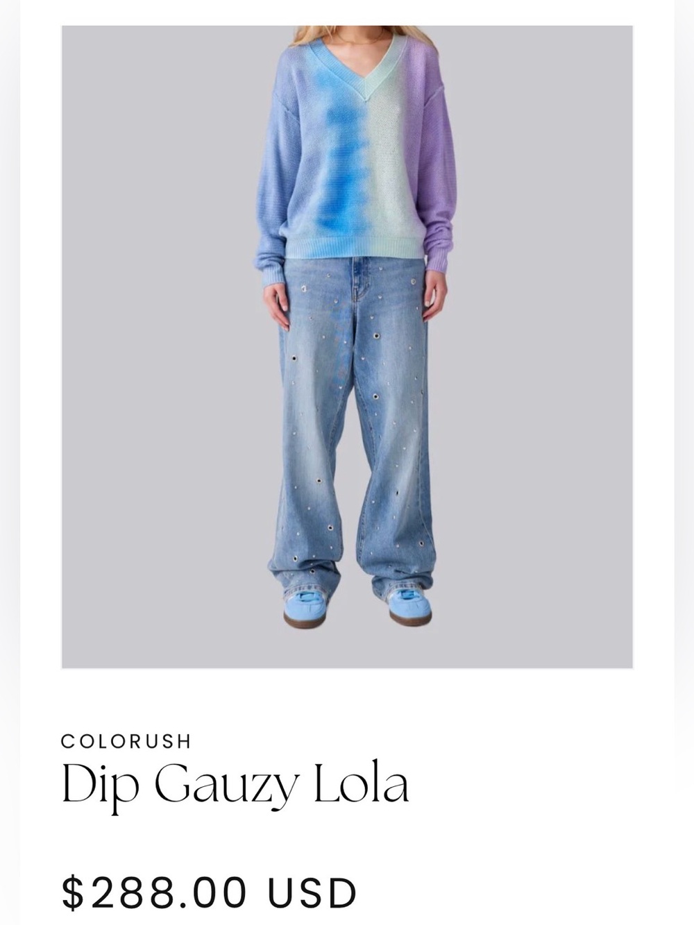 Colorush 100% Cashmere V-Neck Sweater
